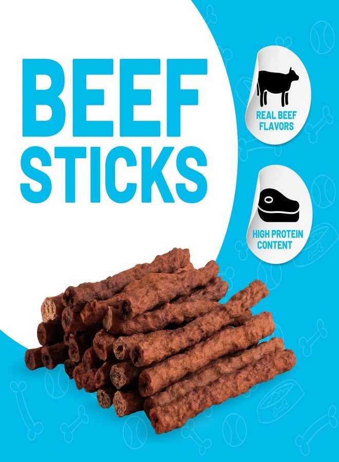 Sitka Farms Beef Sticks for Dogs 5 Inch - Crunchy Beef Munchy Sticks - 100 Count - for Small Medium and Large Dogs - Enhaced with Bully and Collagen - Image 2